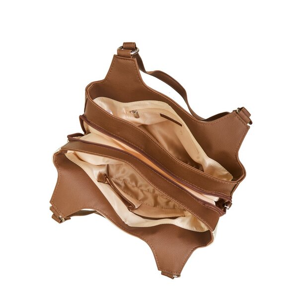 Genuine Leather Printed Shoulder Tote Bag for Women–Top Handle Handbag Daily Use - Picture 5 of 9